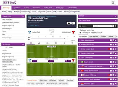 Exchange interface during a football match