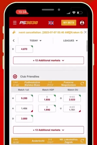 This is what the Pinnacle app looks like