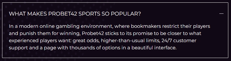 Bet without limit with Probet42