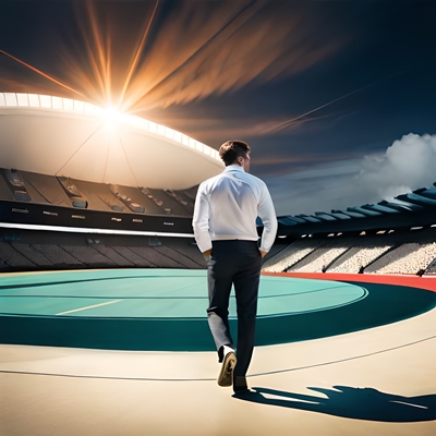 A man looking for betting platforms, backs