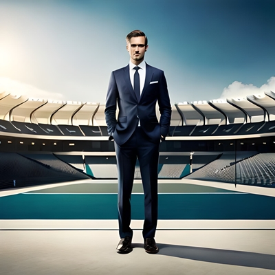 A sports betting specialist in a stadium